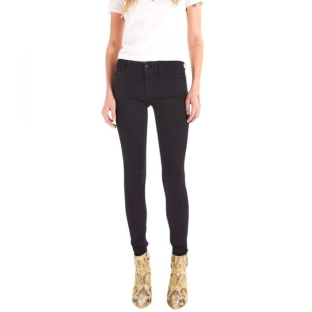 MOTHER "The Looker" Not Guilty Black Skinny Jeans Size 27